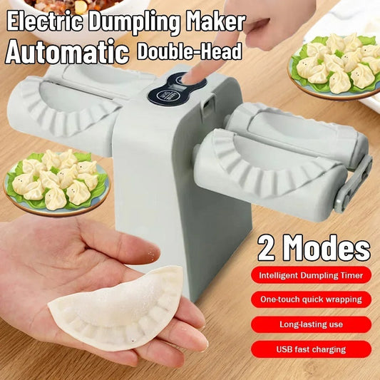 Fully Automatic Electric Dumpling Artifact Kitchen Household Double Head Automatic Manual Press Type Pierogi Maker Mould Machine eprolo