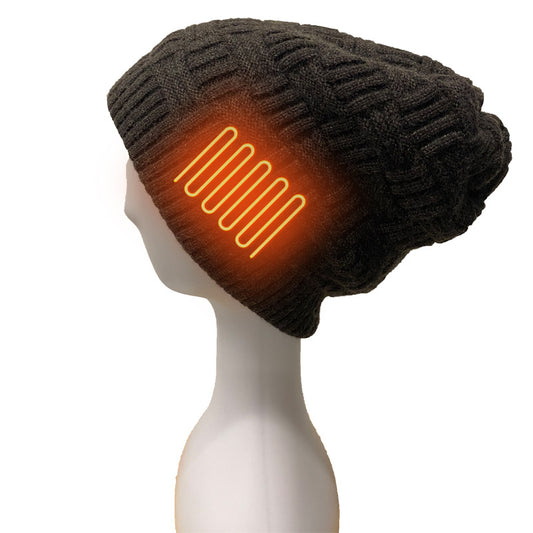 Knitted Thermal Cap Electric Heating Cap Outdoor Cold Proof Carbon Fiber Heating Cap eprolo