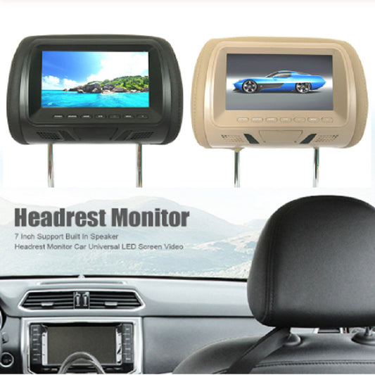GM 7-inch headrest display car two video input car lean pillow high-definition rear liquid crystal display alfamoba