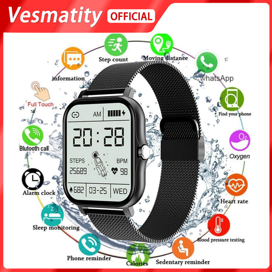 CT2 Smart Watch Full Touch Fitness Smart Watch Heart Rate Monitor Bluetooth Call Waterproof Watch eprolo