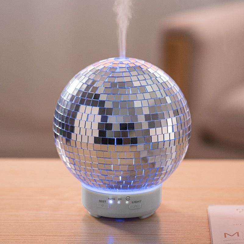 Creative Rotating Laser Ball Aromatherapy Machine Home Desktop Humidifier Simulated Smoke Ring Flame Aromatherapy Machine eprolo