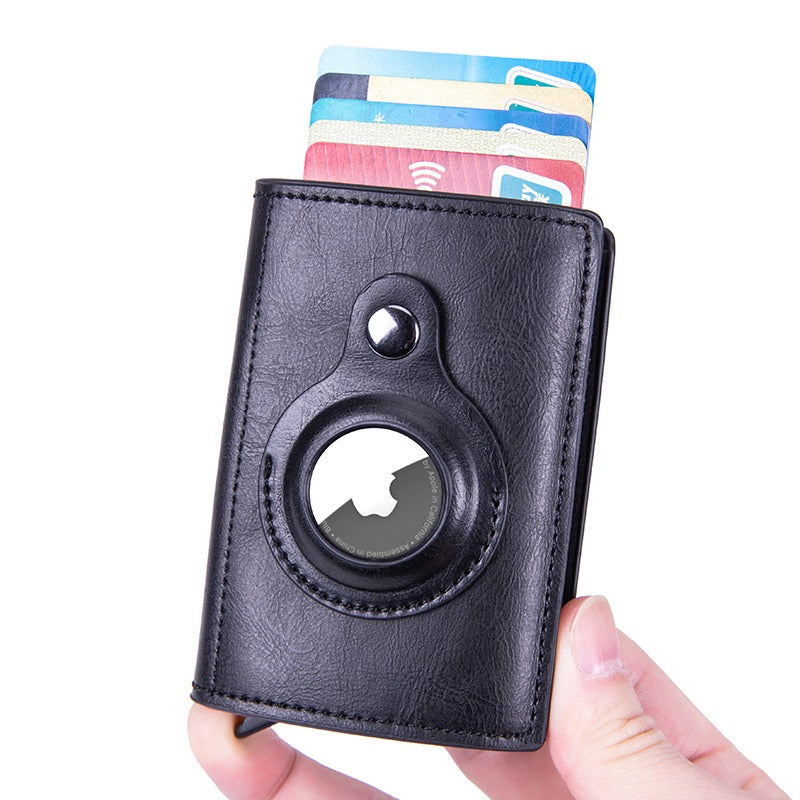 New RFID Apple Tracker Protective Cover Airtag Locator Crazy Horse Card Pack RFID Carbon Fiber eprolo