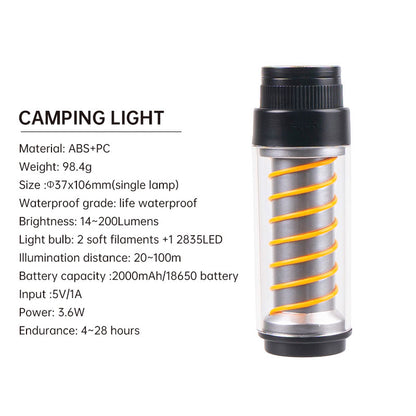 Outdoor Camping Light Portable Night Light Portable Flashlight Tripod Stand Lighting Lighthouse Marquee Tent Atmosphere Light eprolo