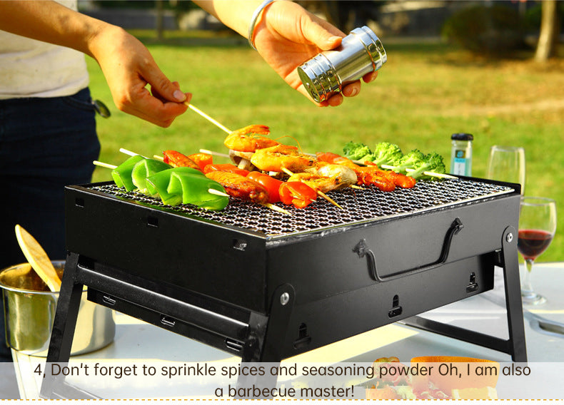 Barbecue Large Outdoor Barbecue Portable Charcoal Grill BBQ Barbecue Folding Barbecue Grill eprolo