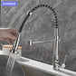 All copper rotatable cold and hot water dual mode sink, kitchen spring faucet eprolo