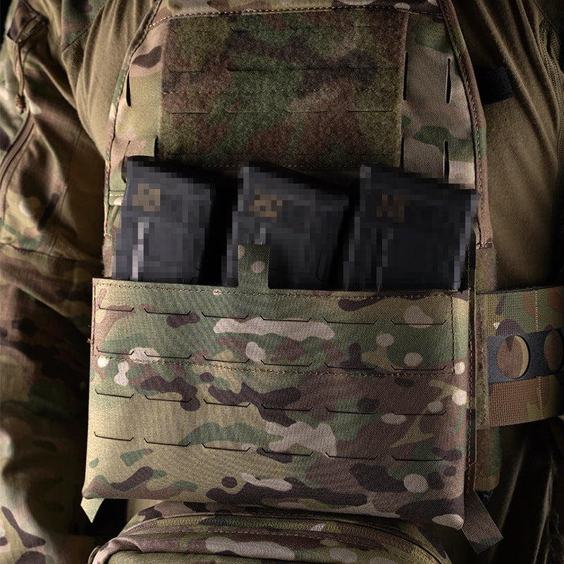 WoSporT can accommodate three 5.56 (or two 7.62) inner pockets with built-in function cover camouflage front panel eprolo