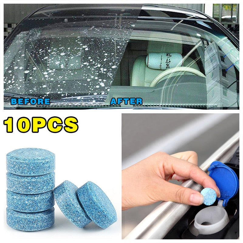 10PCS/Pack(1PCS=4L Water)Car Solid Wiper Fine Seminoma Wiper Auto Window Cleaning Car Windshield Glass Cleaner Car Accessories eprolo