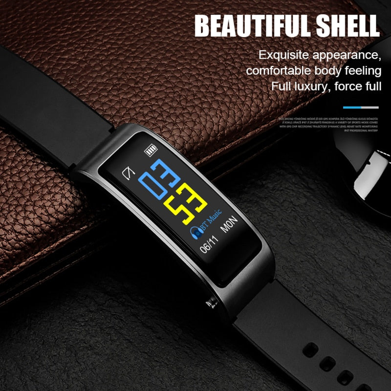 Y3 PLUS Bluetooth Headset Smart Bracelet 2 in 1 watch with earbuds Wristband health monitoring Sports Earphone and Mic eprolo