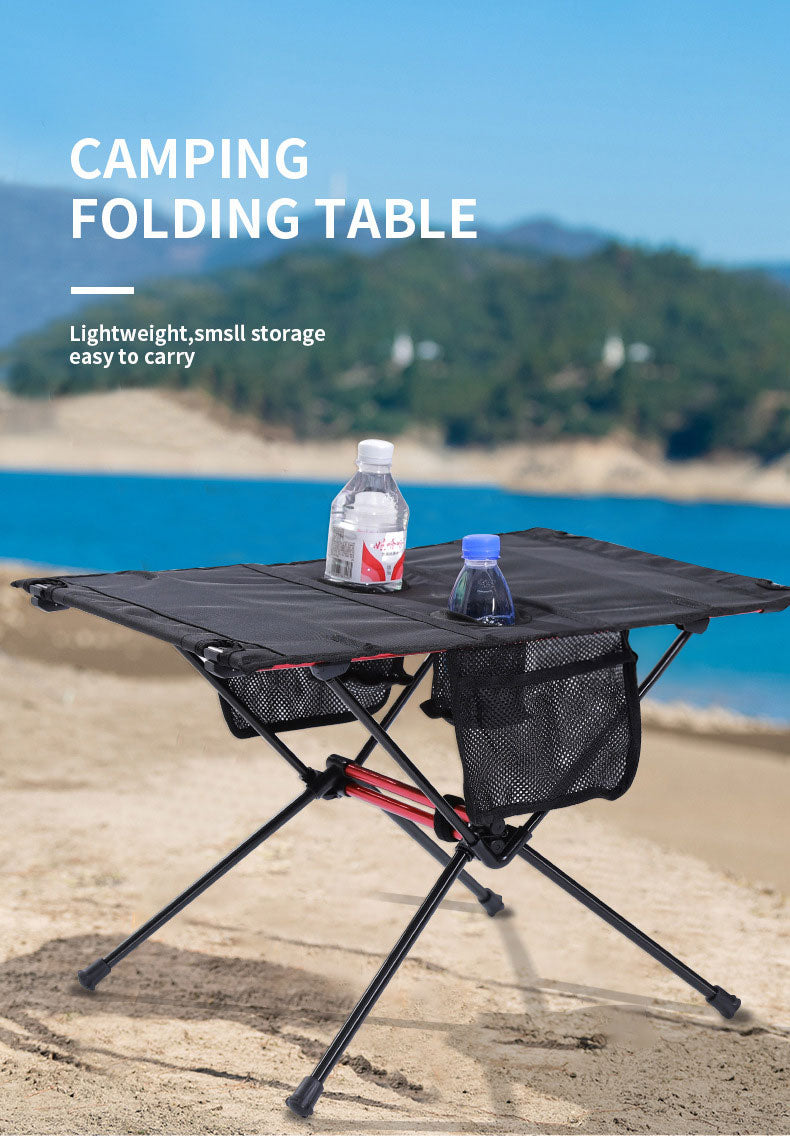 Ultra Light Folding Table Outdoor Camping Camping Car Portable Barbecue Picnic Cup Hole Mobile Phone Bag Small Table eprolo