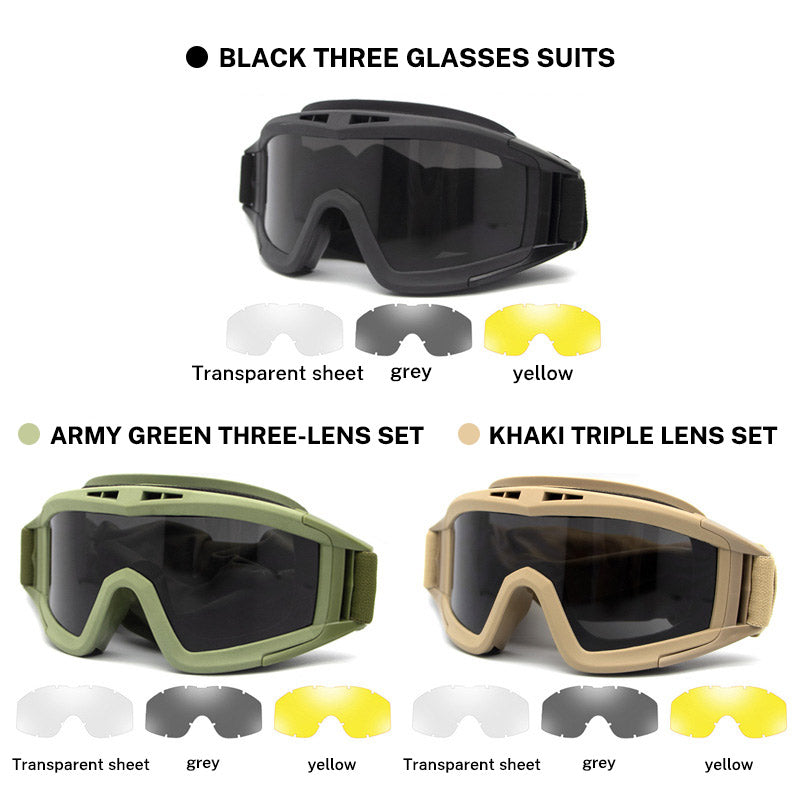 Military Tactical Goggles Outdoor Windproof Sports Army Airsoft Shooting Glasses Cycling Mountaineering Eyewear UV400 eprolo