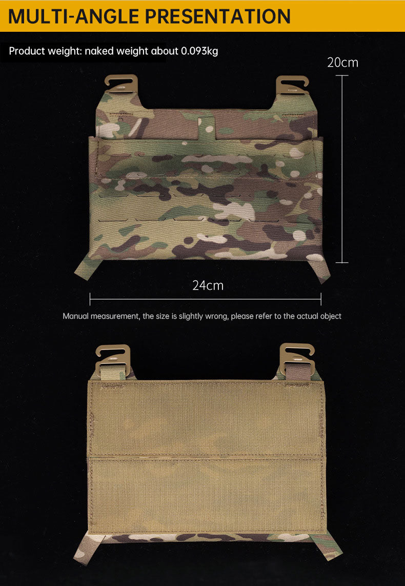 WoSporT can accommodate three 5.56 (or two 7.62) inner pockets with built-in function cover camouflage front panel eprolo