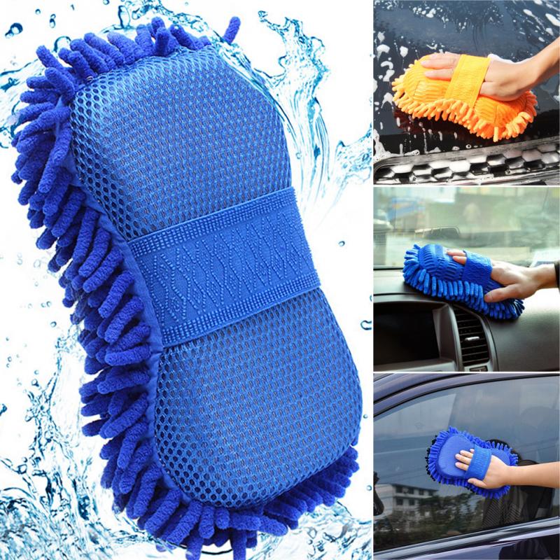 2 In 1 Car Washing Gloves Car Cleaning Sponge Coral Shaped Superfine Fiber Chenille Car Washing Sponge eprolo