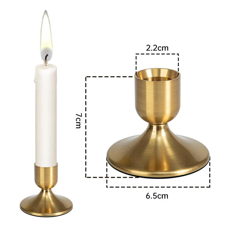 8 pieces of gold candle holder metal conical candle holder eprolo