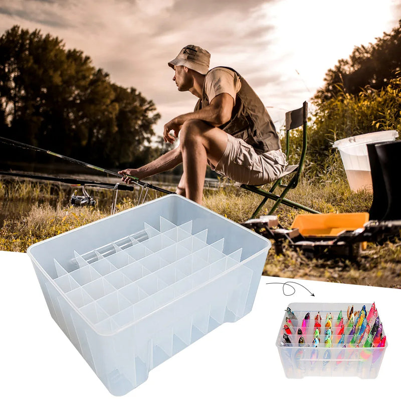 40 Grids Fishing Box Fishing Tackle Box Plastic Tackle Box Fishing Lure Bait Hooks Storage Box for Lures Hooks for Fishing eprolo