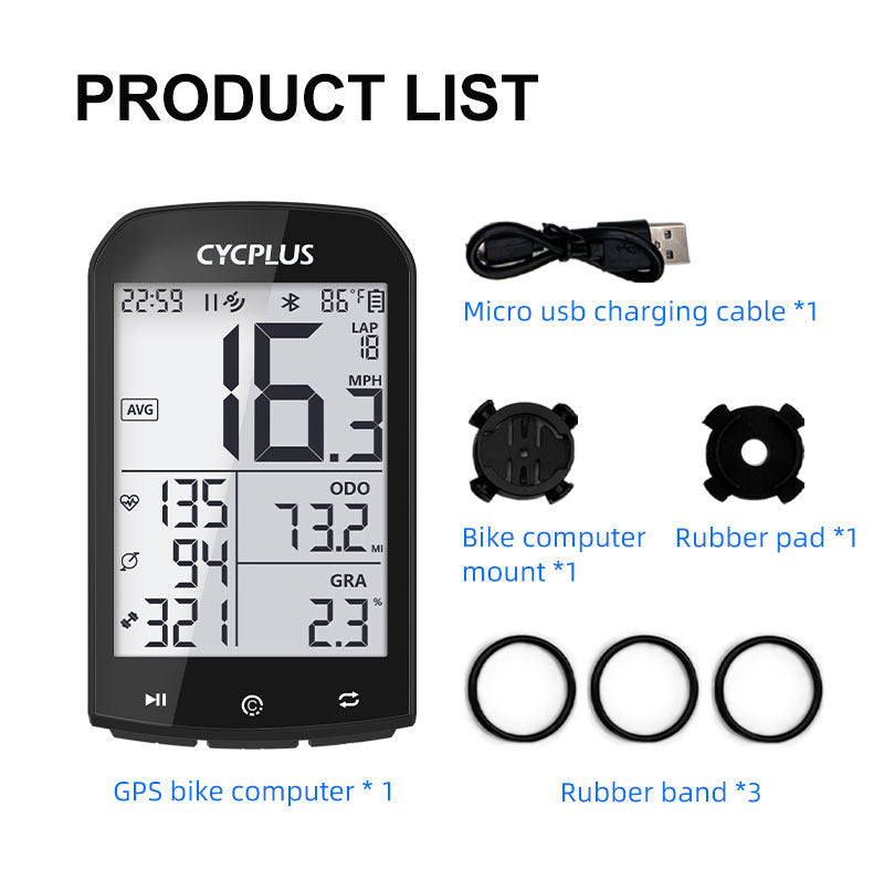 CYCPLUS M1 Racer Plus Bicycle GPS Stopwatch Cycling Computer Speedometer Odometer Bluetooth ANT+ eprolo