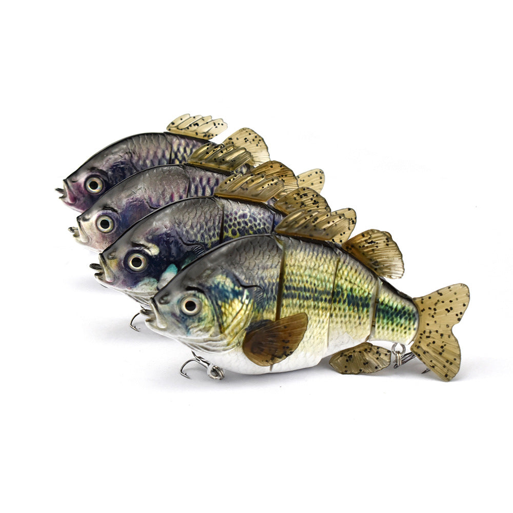 PVC Soft Tail Sub Bait 4-Section Tilapia Sub Multi Section Artificial Bait Freshwater Sub Bait eprolo