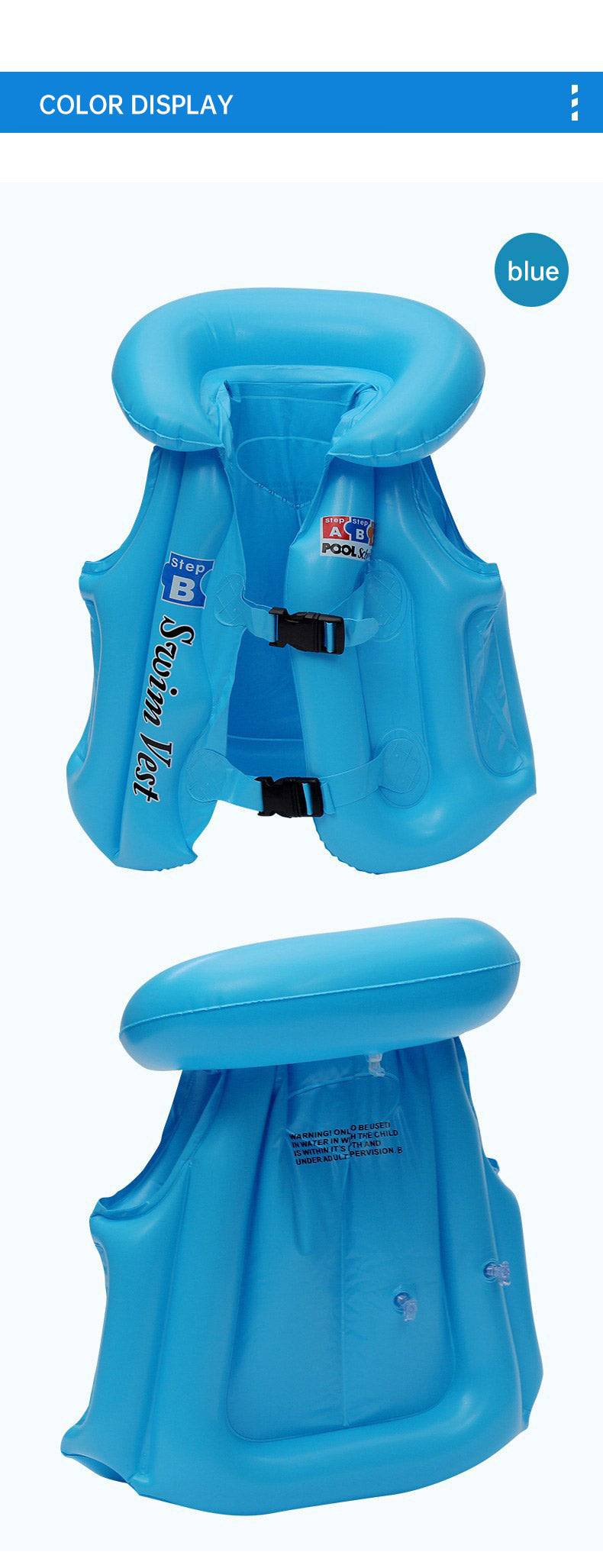 3-10 Age inflatable life vest Baby swimming jacket Buoyancy PVC floats kid swim life inflatable jacket eprolo