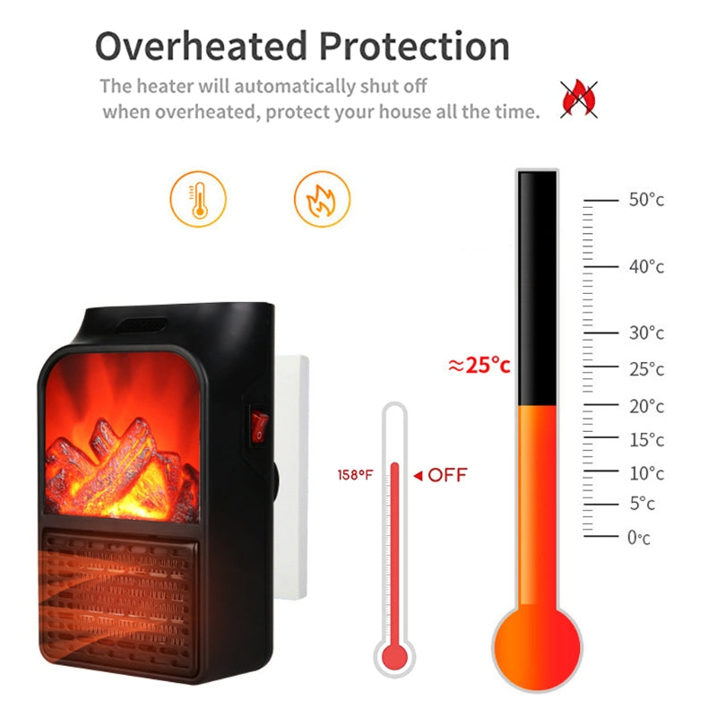 Flame Heater Household Portable Mini Heater Imitating Fire Speed Heat Multi-Function Heater eprolo