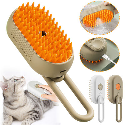 Cat Steam Brush Steamy Dog Brush 3 In 1 Electric Spray Cat Hair Brushes For Massage Pet Grooming Comb Hair Removal Combs Pet Pro eprolo