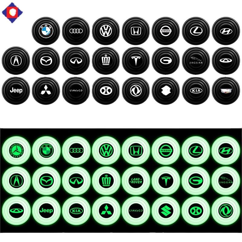 20pcs Universal Branded Silicone Car Door Shock Absorbing Buffers Protector Stickers Bumper, Fluorescent and Blac eprolo