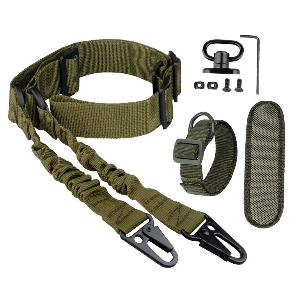 Ordinary Double Point Rope Suit CS Nylon Tactical Strap Cross Body Nylon Tactical Gun Rope eprolo