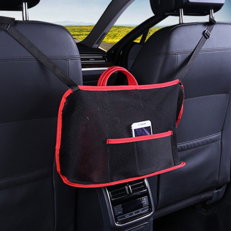 Car Net Pocket Handbag Holder Universal Multifunction Car Organizer Seat Gap Storage Mesh Pocket Interior Accessories eprolo