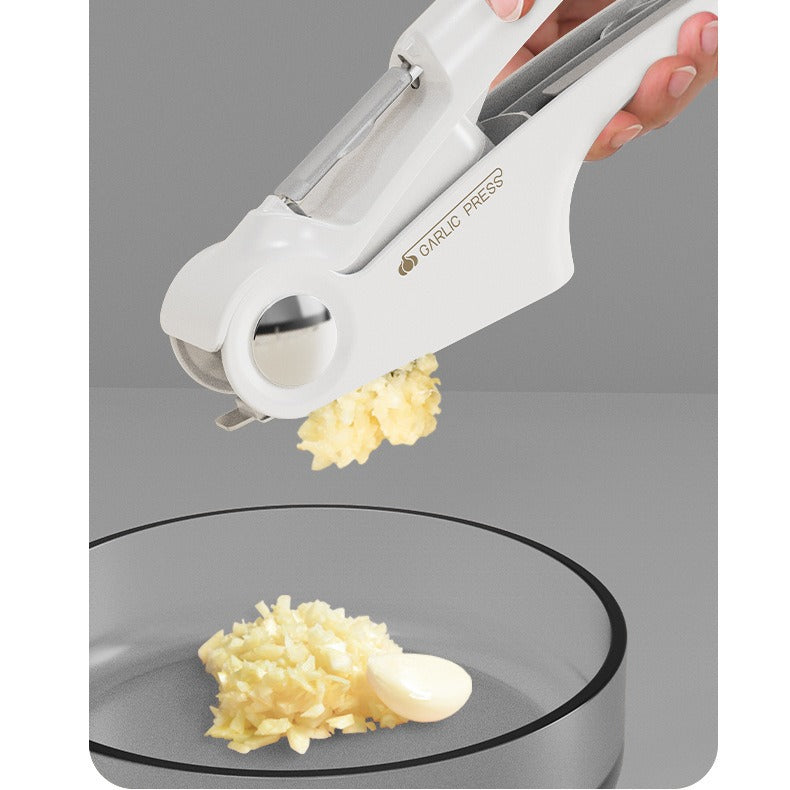 4 in 1 Multifunctional Garlic Mincer and Slicer Ergonomic Handle Food-Grade ABS and Stainless-Steel Garlic Press Can Opener eprolo