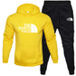 Men's pullover with fleece hoodie sweatshirt set printed casual sports set eprolo