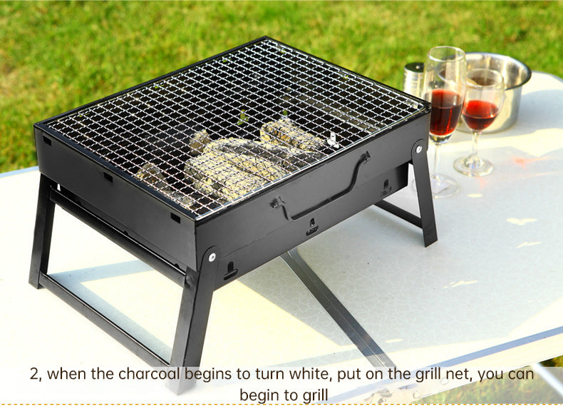 Barbecue Large Outdoor Barbecue Portable Charcoal Grill BBQ Barbecue Folding Barbecue Grill eprolo