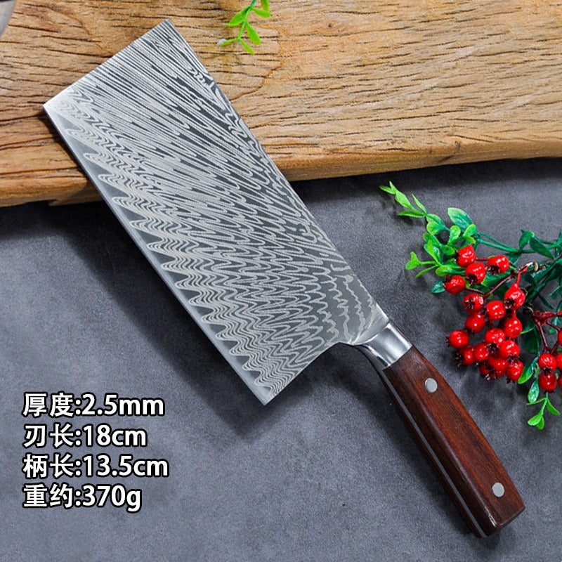 Wooden Handle Kitchen Butcher Cleaver Chef Knife 9cr18 Layers Damascus Carbon Steel eprolo