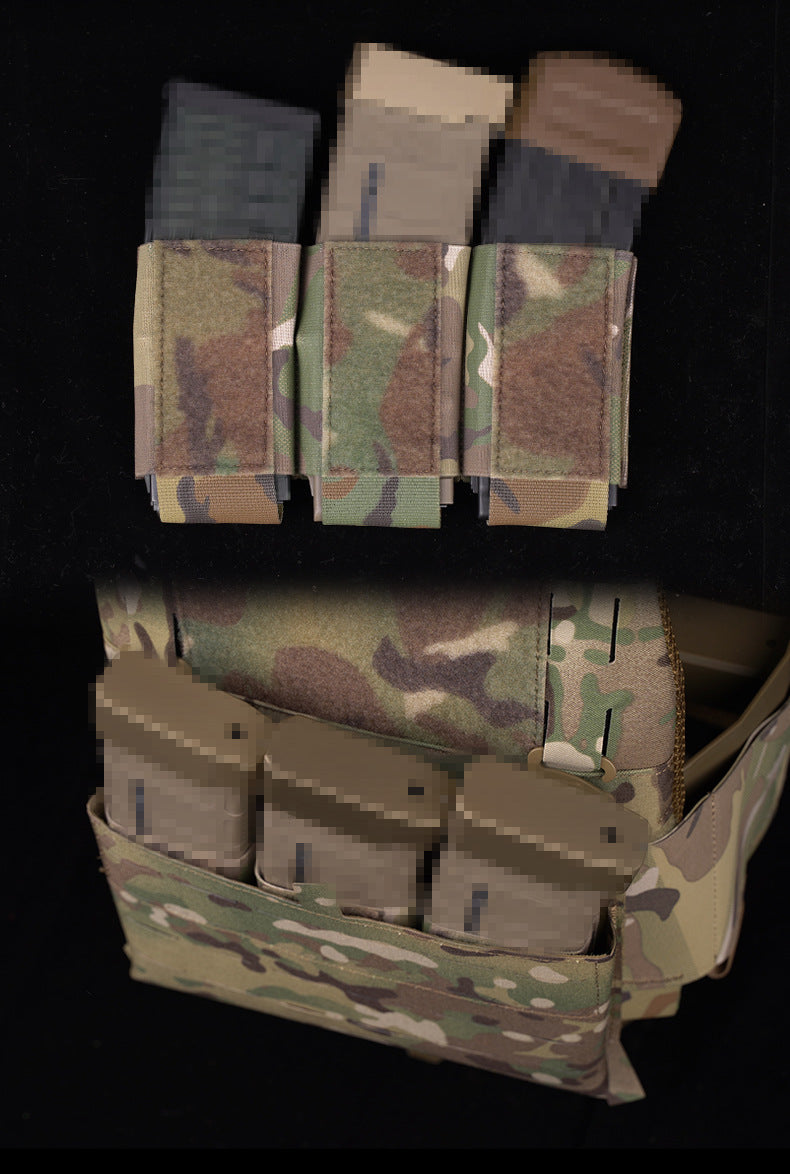 WoSporT can accommodate three 5.56 (or two 7.62) inner pockets with built-in function cover camouflage front panel eprolo