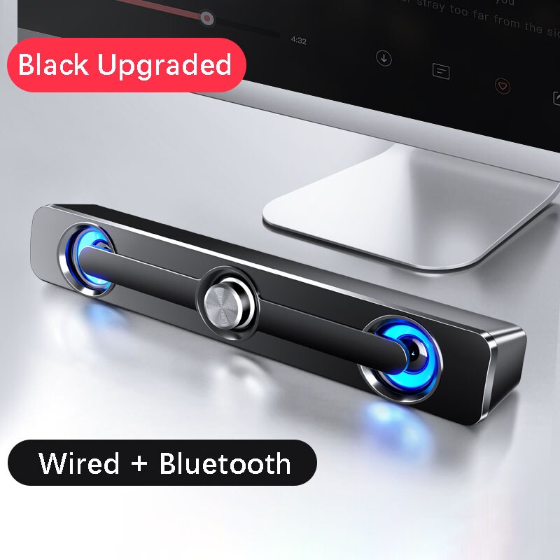 USB Wired Powerful Computer Speaker Bar Stereo Subwoofer Bass speaker Surround Sound Box for PC Laptop phone Tablet MP3 MP4 eprolo