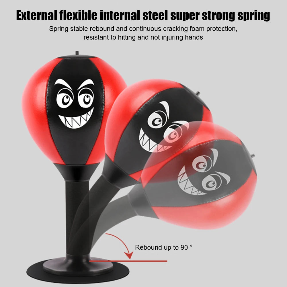 Stress Relief Punching Suction Cup Base Fighting Speed Ball Spring Foam Set Easy Installation Inflatable for Fitness Equipment eprolo