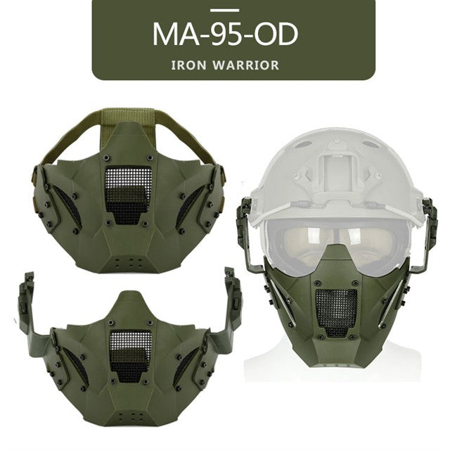 Tactical Airsoft Mask Outdoor Hunting Shooting Training Face Protective Mask Wargame Safety Half Face Mask eprolo