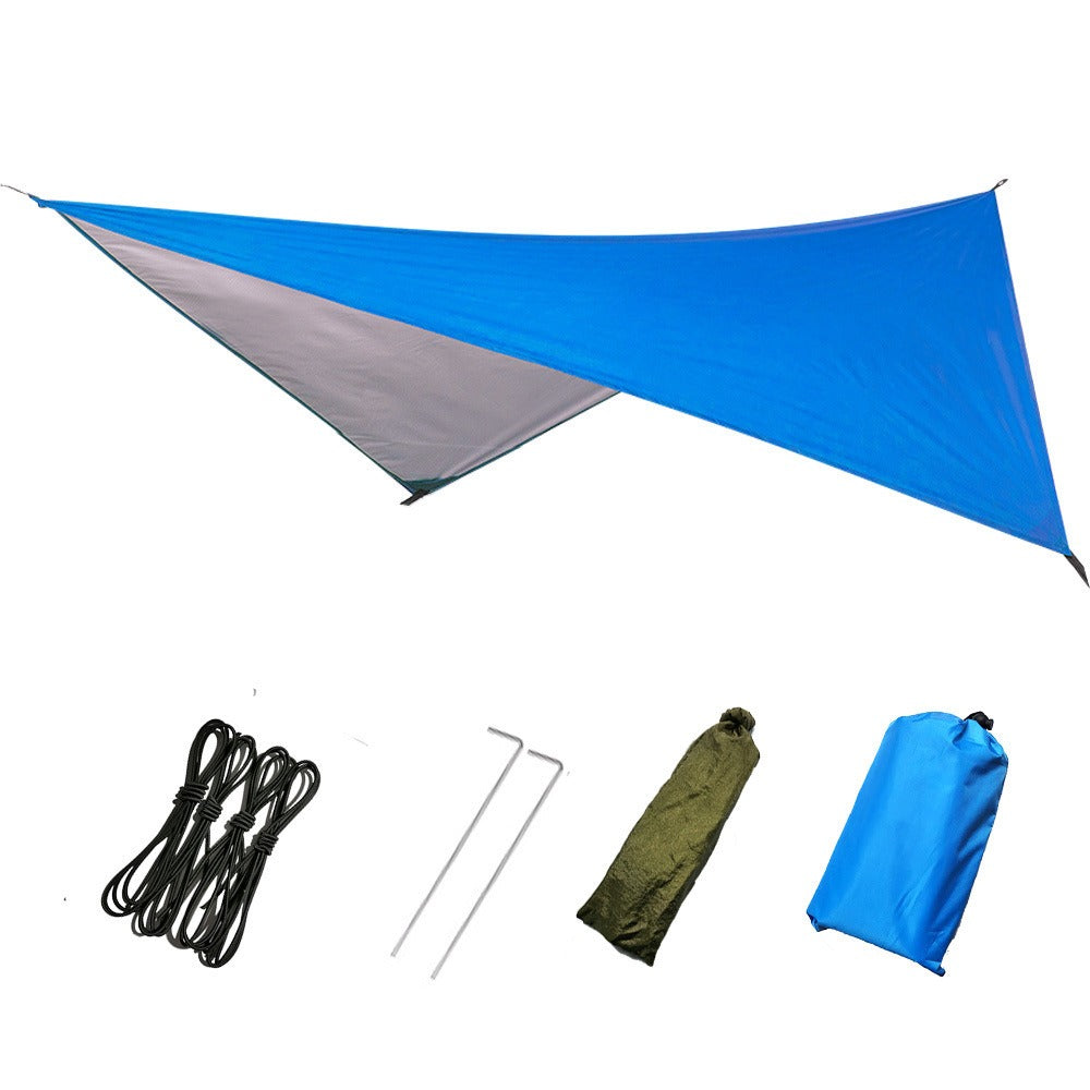 Outdoor Supplies Multifunctional Triangular Canopy Waterproof Rain Proof Sunscreen Tent Camping Supplies Beach Sunshade Cloth eprolo