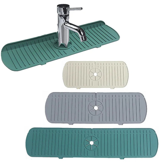 Kitchen Faucet Splash Pad Silicone Sink Faucet Splash Guard Mat Sponge Drain Rack Countertop Protector for Bath Kitchen Gadgets eprolo