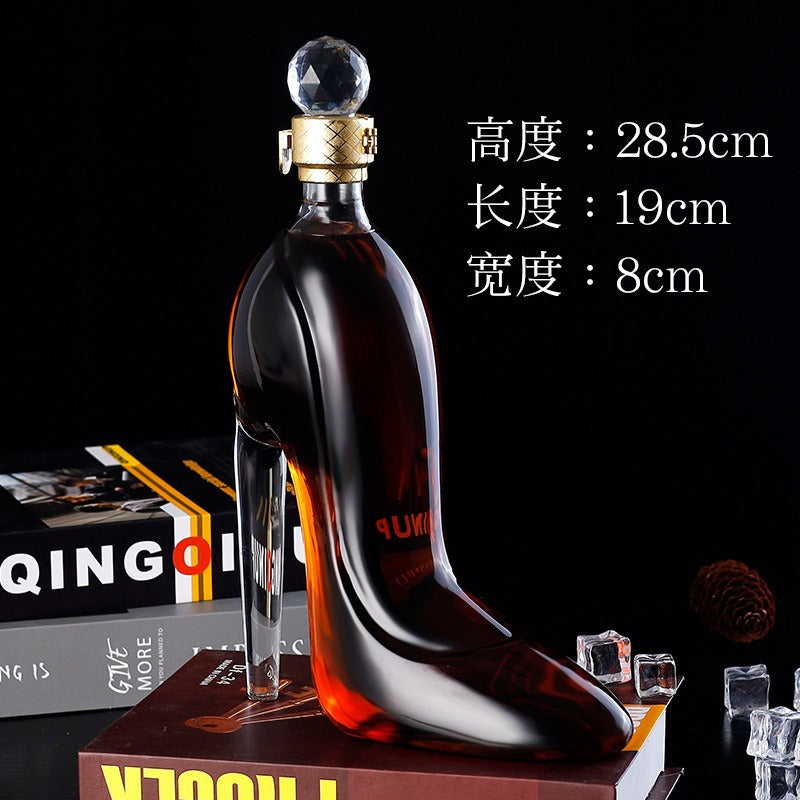 Creative Glass Wine Bottle Bar Supplies Whiskey Wine Glass Red Wine Glass Bottle Holder Home Decoration Birthday Wedding Gift eprolo