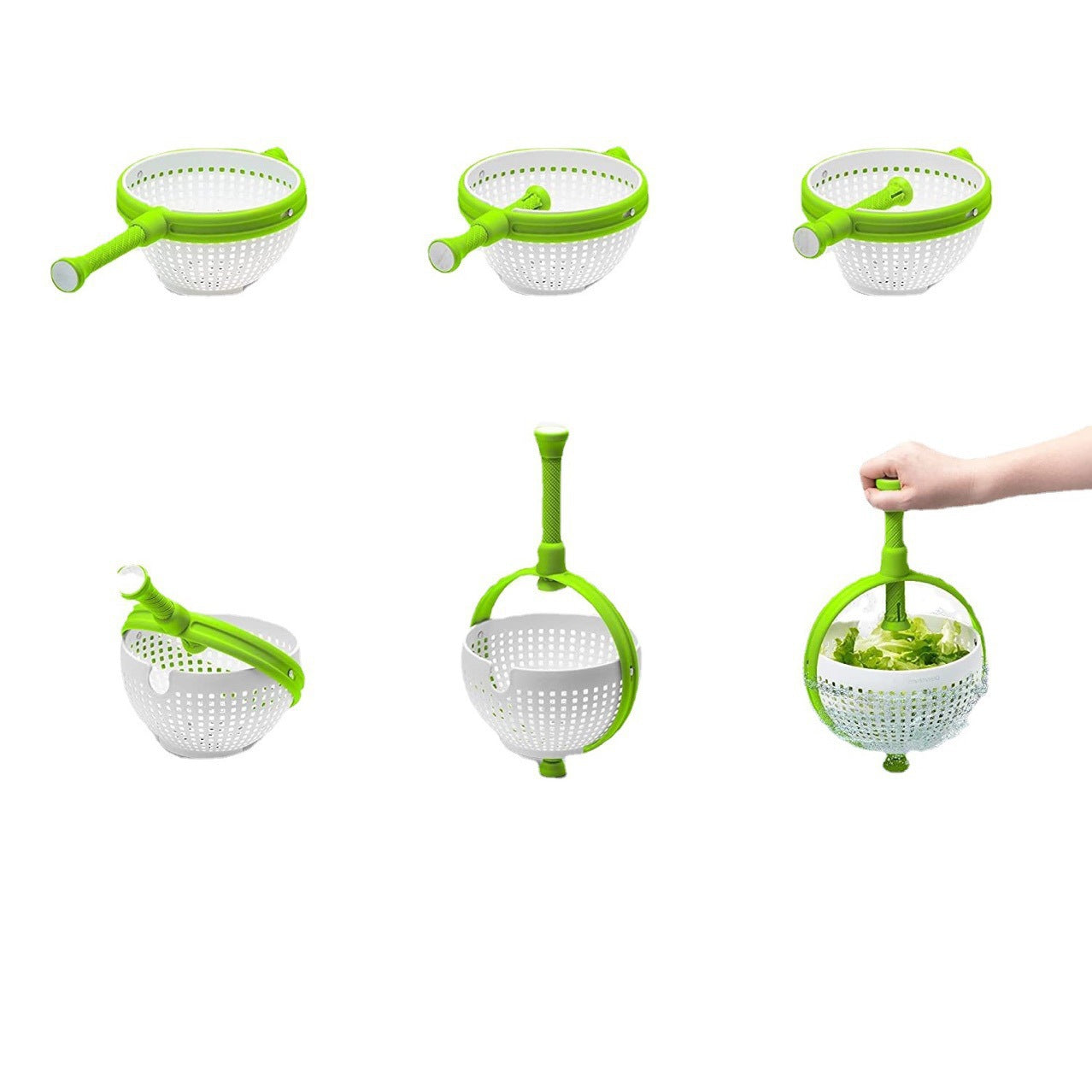 Salad Spinner Salad Rotator Kitchen Vegetable Rotator Vegetable Washing Dehydration Drain Basket eprolo