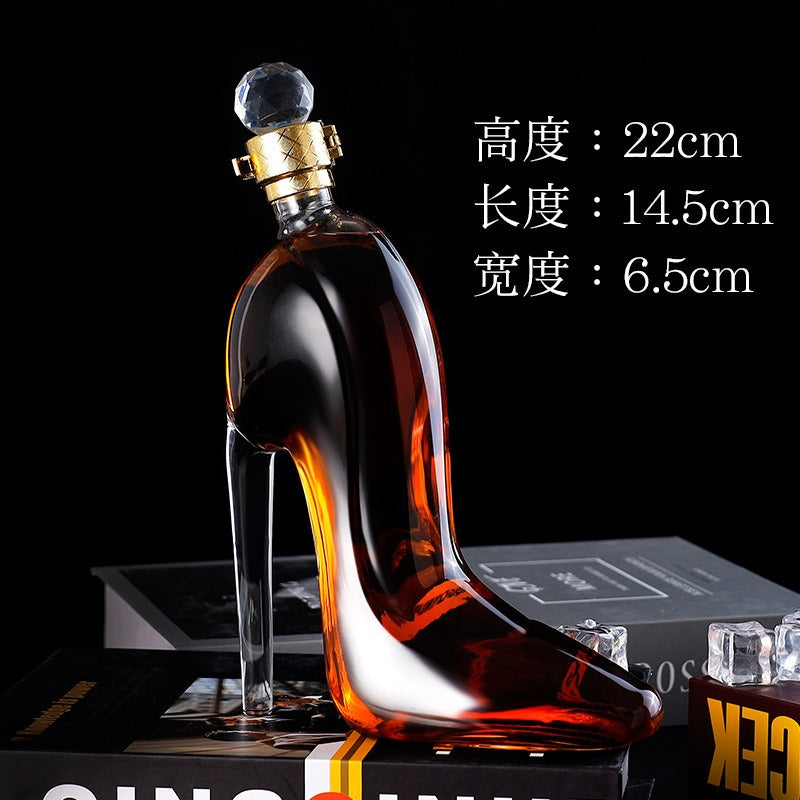 Creative Glass Wine Bottle Bar Supplies Whiskey Wine Glass Red Wine Glass Bottle Holder Home Decoration Birthday Wedding Gift eprolo