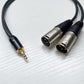 3.5mm 1/2 conversion dual XLR cable, 3.5 pairs of dual XLR male and female three core to two XLR male and female audio cable eprolo