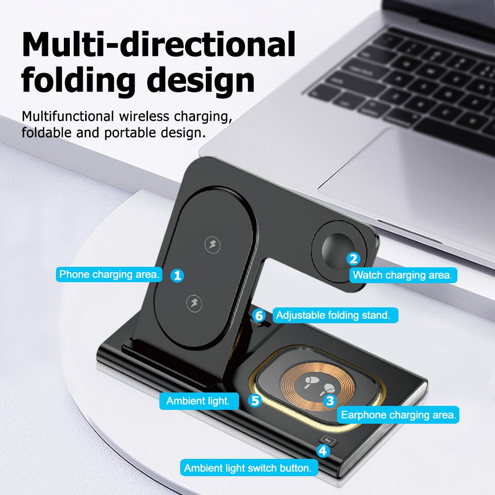 3 in 1 wireless charger supports fast charging and multifunctional wireless charging eprolo