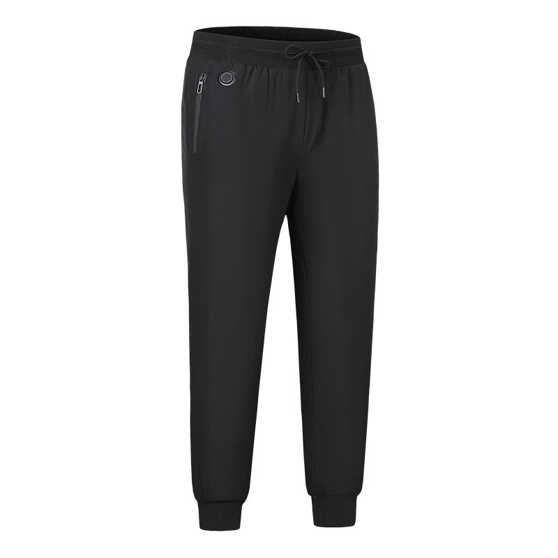 New winter smart heating sweatpants with fashionable ankle binding and dual interface temperature controlled warm cotton pants eprolo