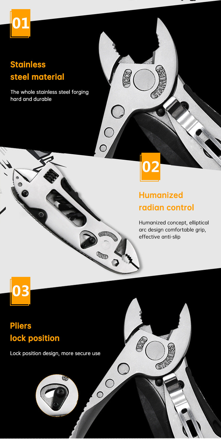 Outdoor camping regular pliers, multi-purpose tool pliers, outdoor wrench tool combination eprolo