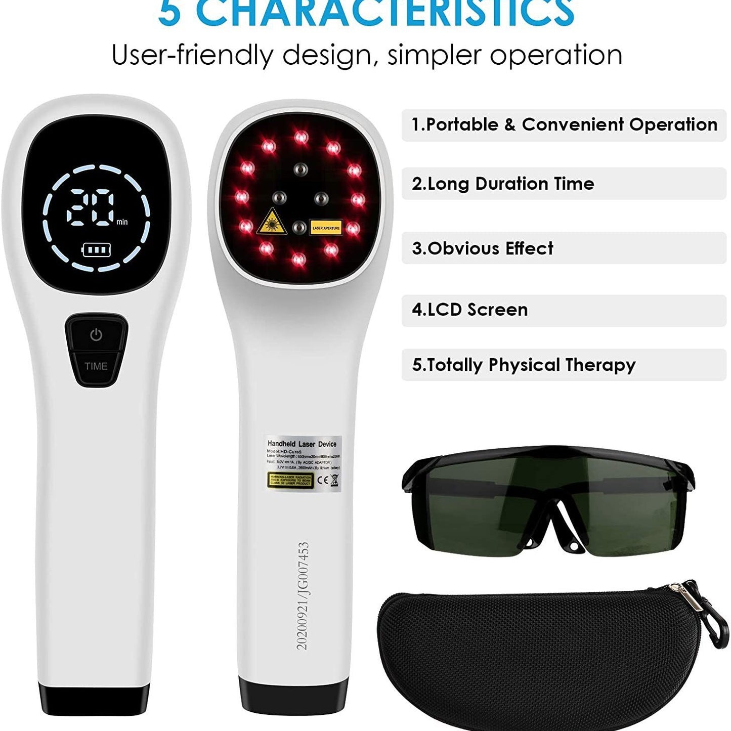 Laser Light Therapy Device Red Light Therapy Device Massager eprolo