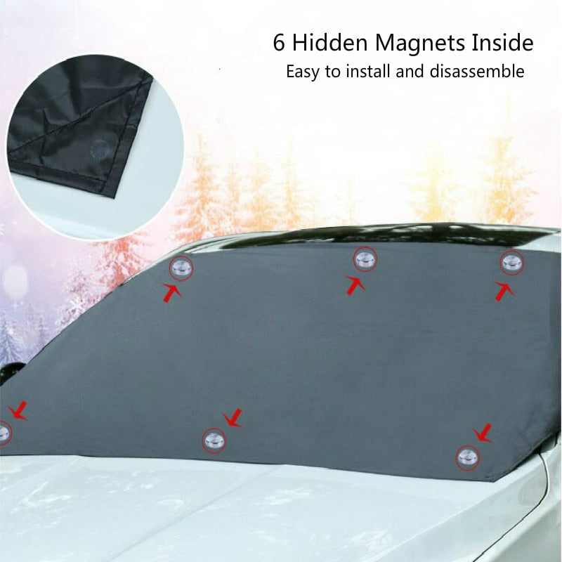 Automobile Magnetic Sunshade Cover Car Windshield Snow Sun Shade Waterproof Protector Cover Car Front Windscreen Cover eprolo