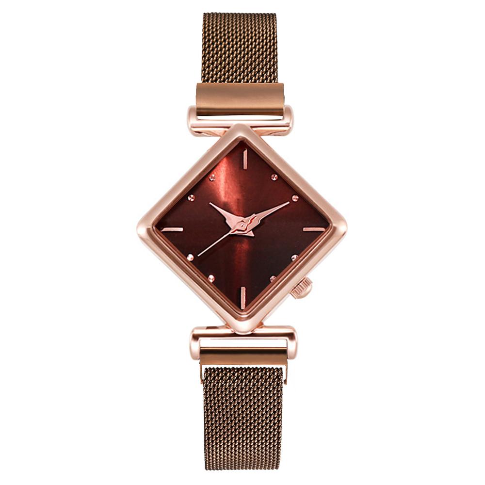 Women Square Watch Luxury Ladies Quartz Magnet Buckle Gradient Color Watches Relogio Feminino For Gift Clock eprolo