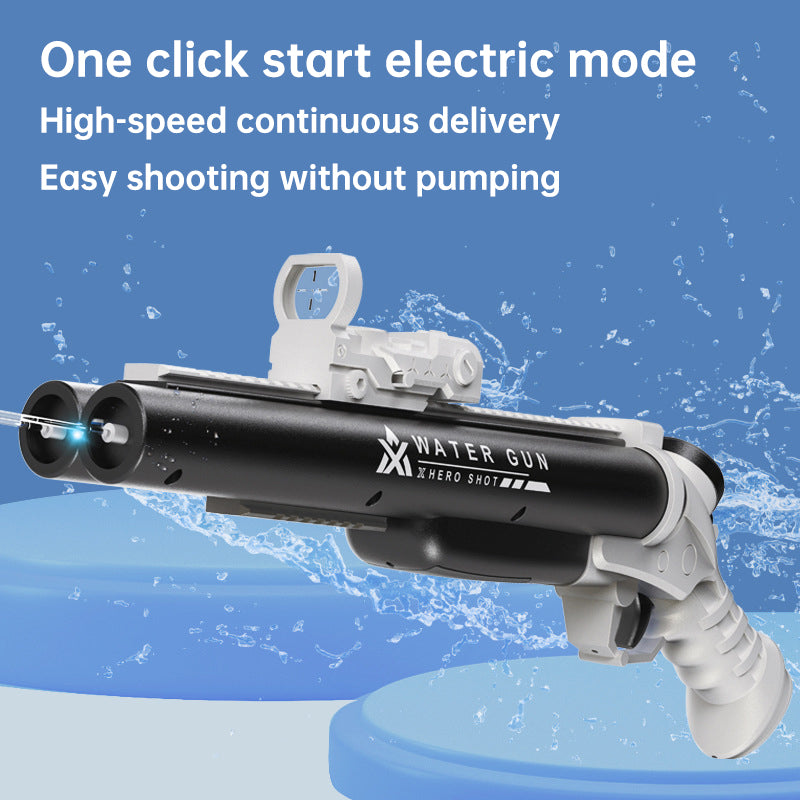 Double tube electric water gun outdoor water play and war toy