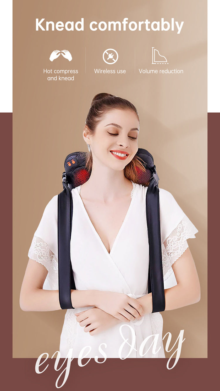 Multifunctional Shiatsu Neck And Back Massager Electric Kneading Cervical Smart Neck Shoulder Massager Machine With Heating eprolo