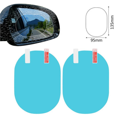 2PCS Car Mirror Window Clear Film Anti Dazzle Car Rearview Mirror Protective Film Waterproof Rainproof Anti Fog Car Sticker eprolo