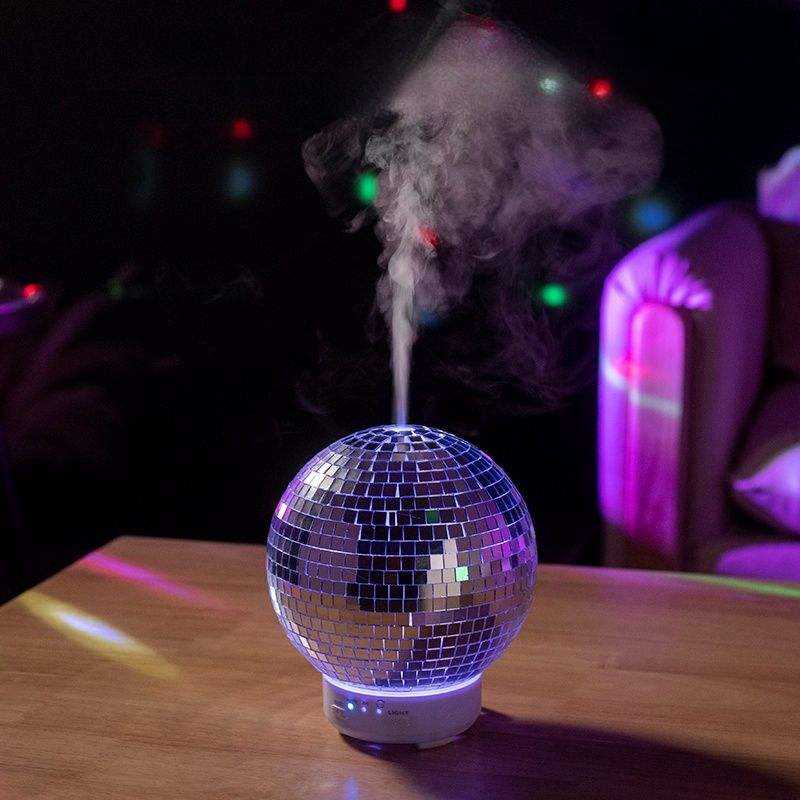 Creative Rotating Laser Ball Aromatherapy Machine Home Desktop Humidifier Simulated Smoke Ring Flame Aromatherapy Machine eprolo